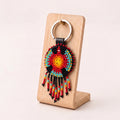 SOLAR - Beaded Leather Keychain