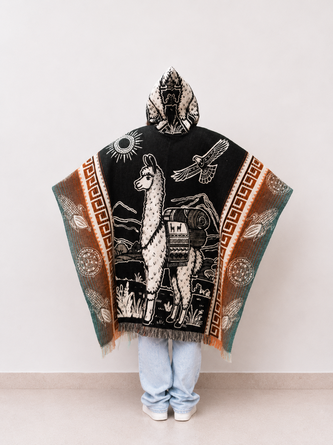 ALLPA - Hooded Alpaca Wool Poncho