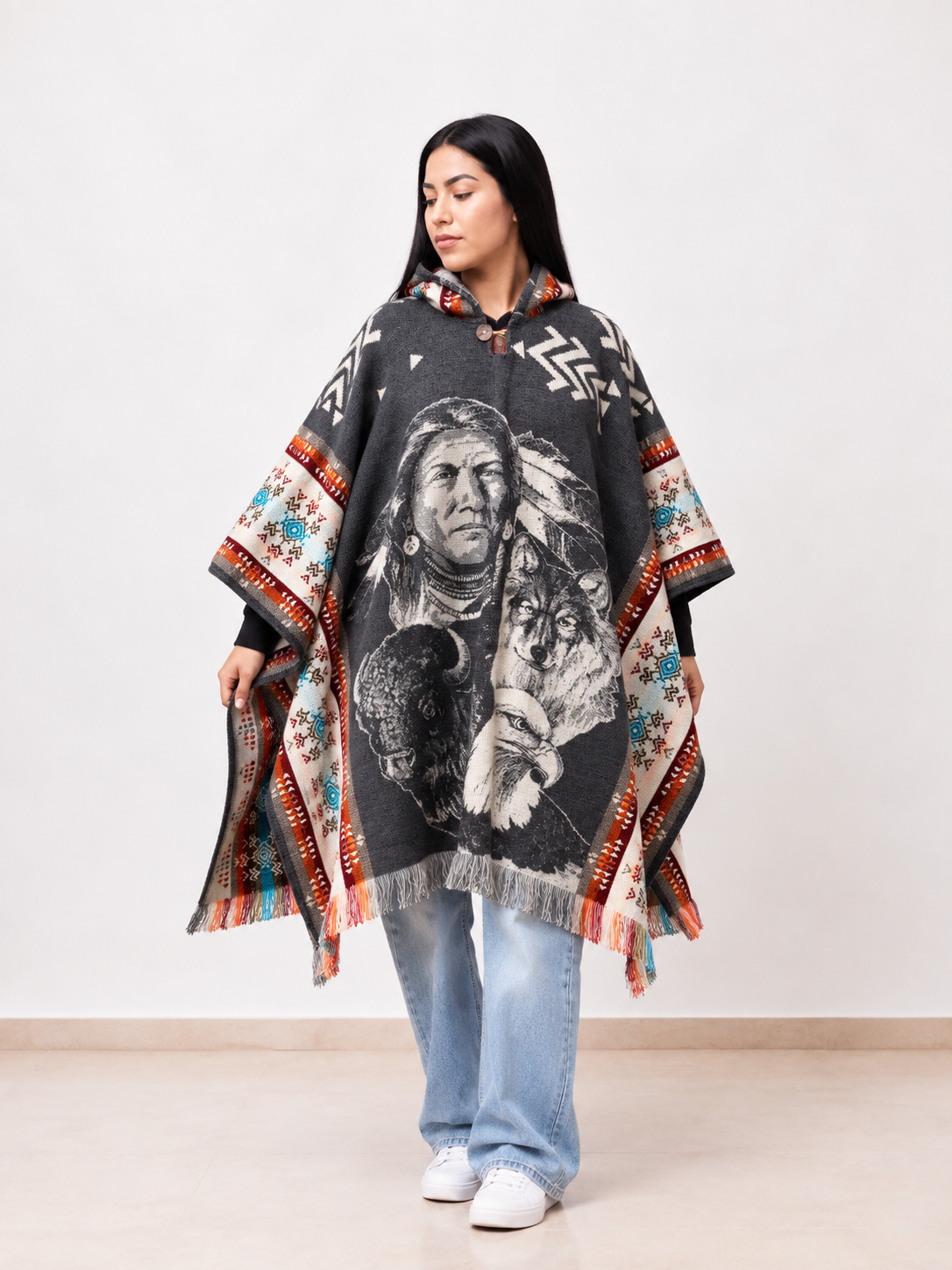 AYLLU - Hooded Alpaca Wool Poncho