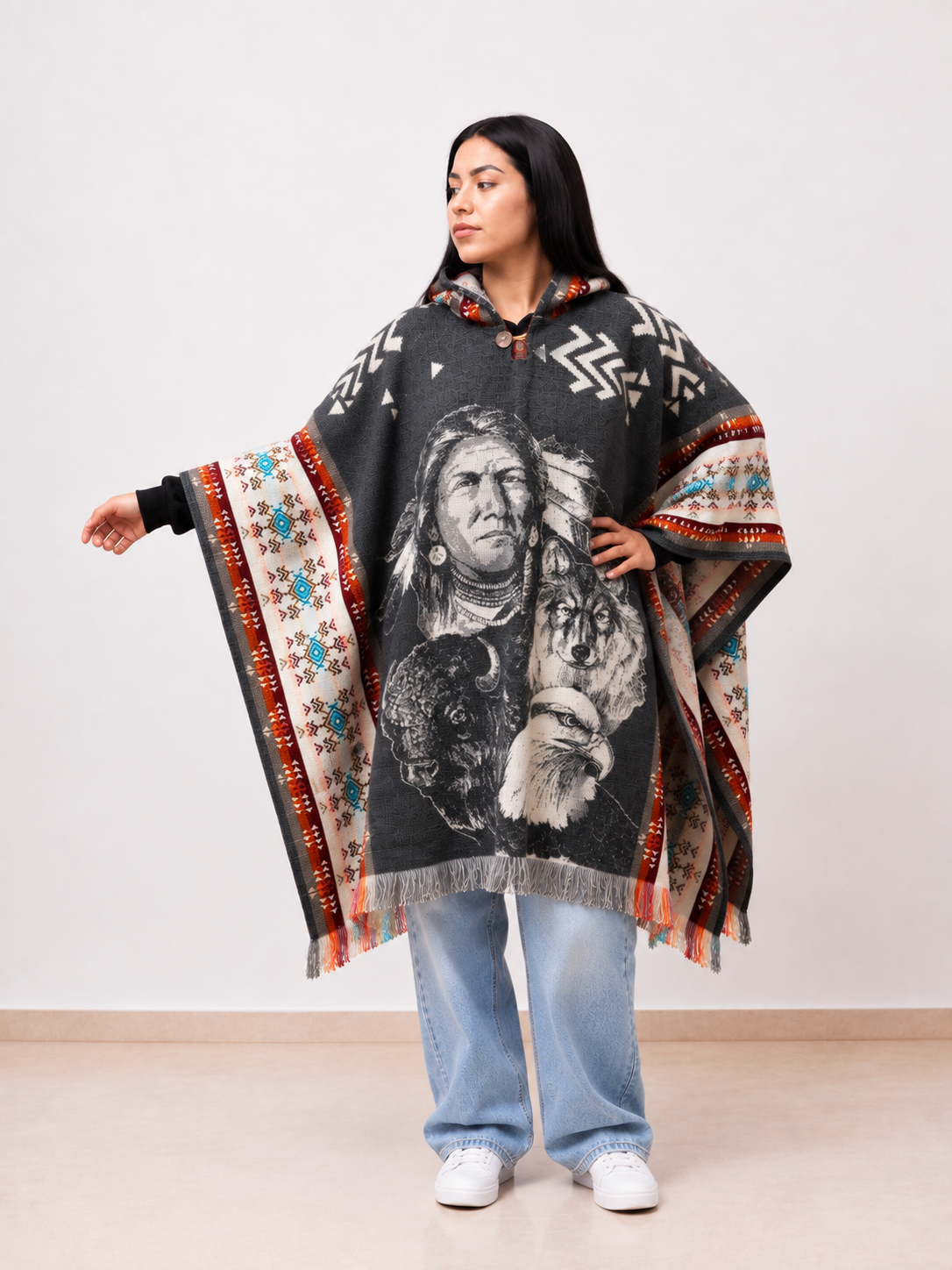 AYLLU - Hooded Alpaca Wool Poncho