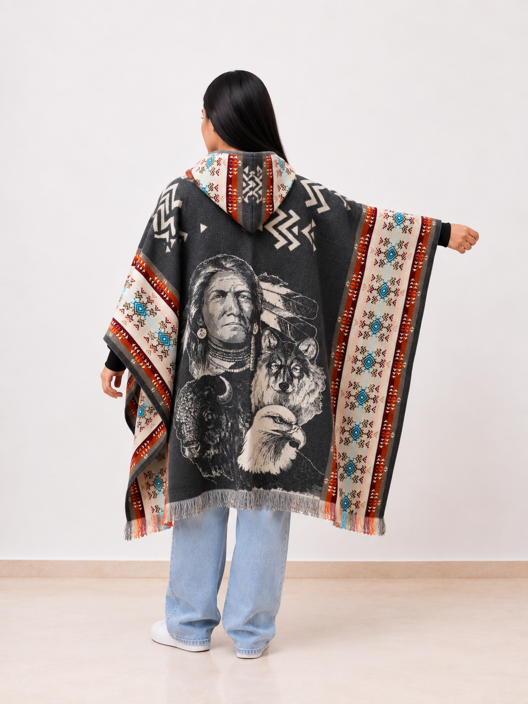 AYLLU - Hooded Alpaca Wool Poncho