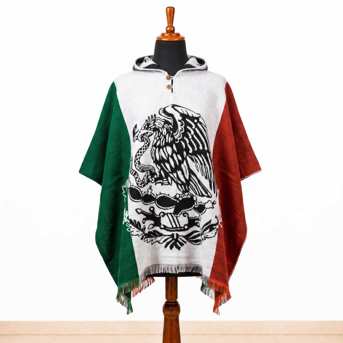 MEXICO - Hooded Alpaca Wool Poncho