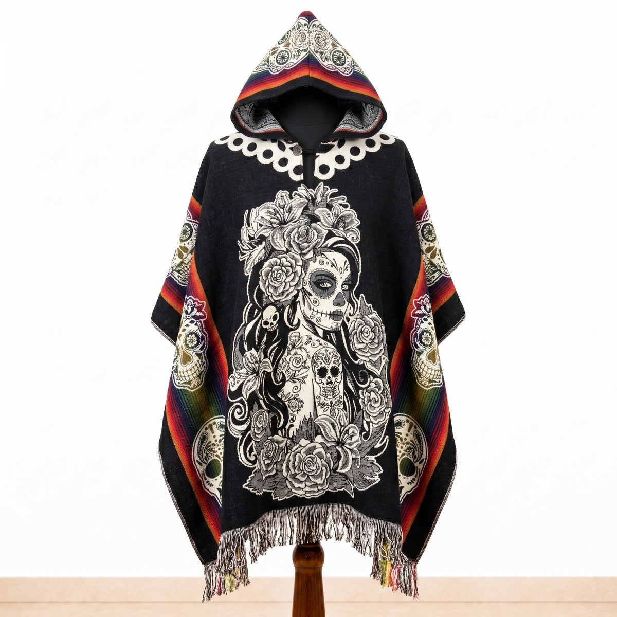 CATRINA - Hooded Alpaca Wool Poncho