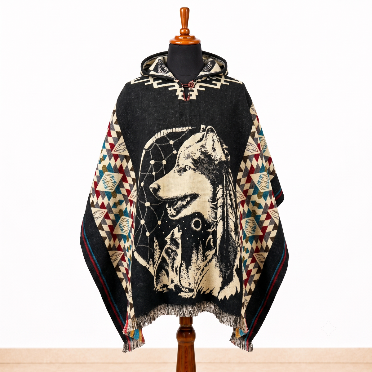 NASHOBA - Hooded Alpaca Wool Poncho