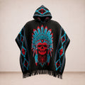 WARRIOR SKULL - Brushed Wool Poncho