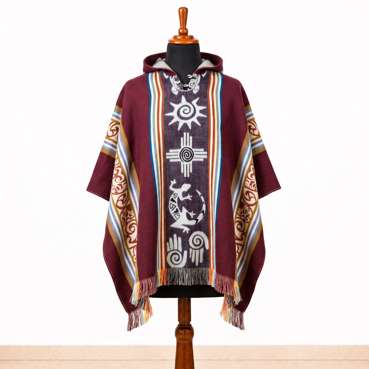 SOLSTICE - Hooded Alpaca Wool Poncho
