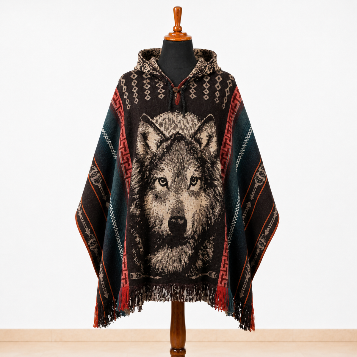 AKELA - Hooded Alpaca Wool Poncho