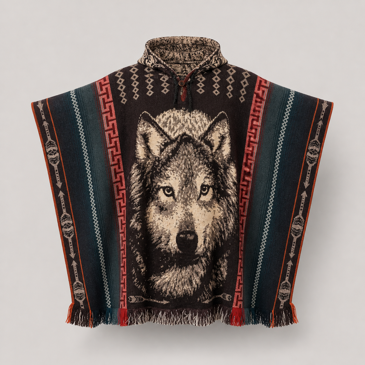 AKELA - Hooded Alpaca Wool Poncho