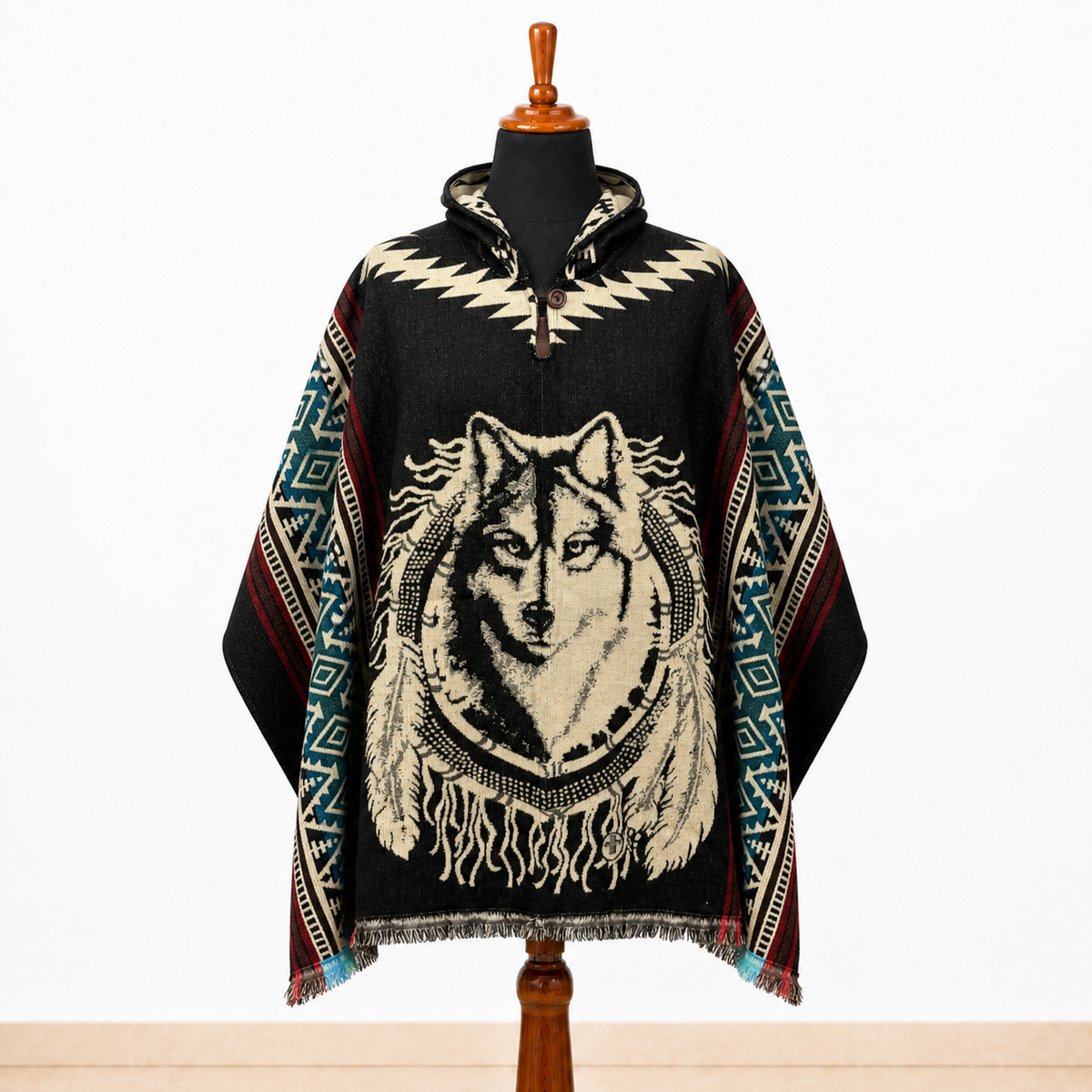 APU - Hooded Alpaca Wool Poncho