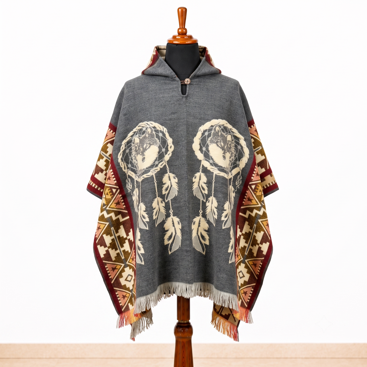 MUSKUY - Hooded Alpaca Wool Poncho