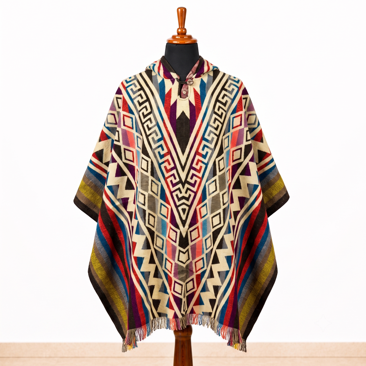 TINKU - Hooded Alpaca Wool Poncho
