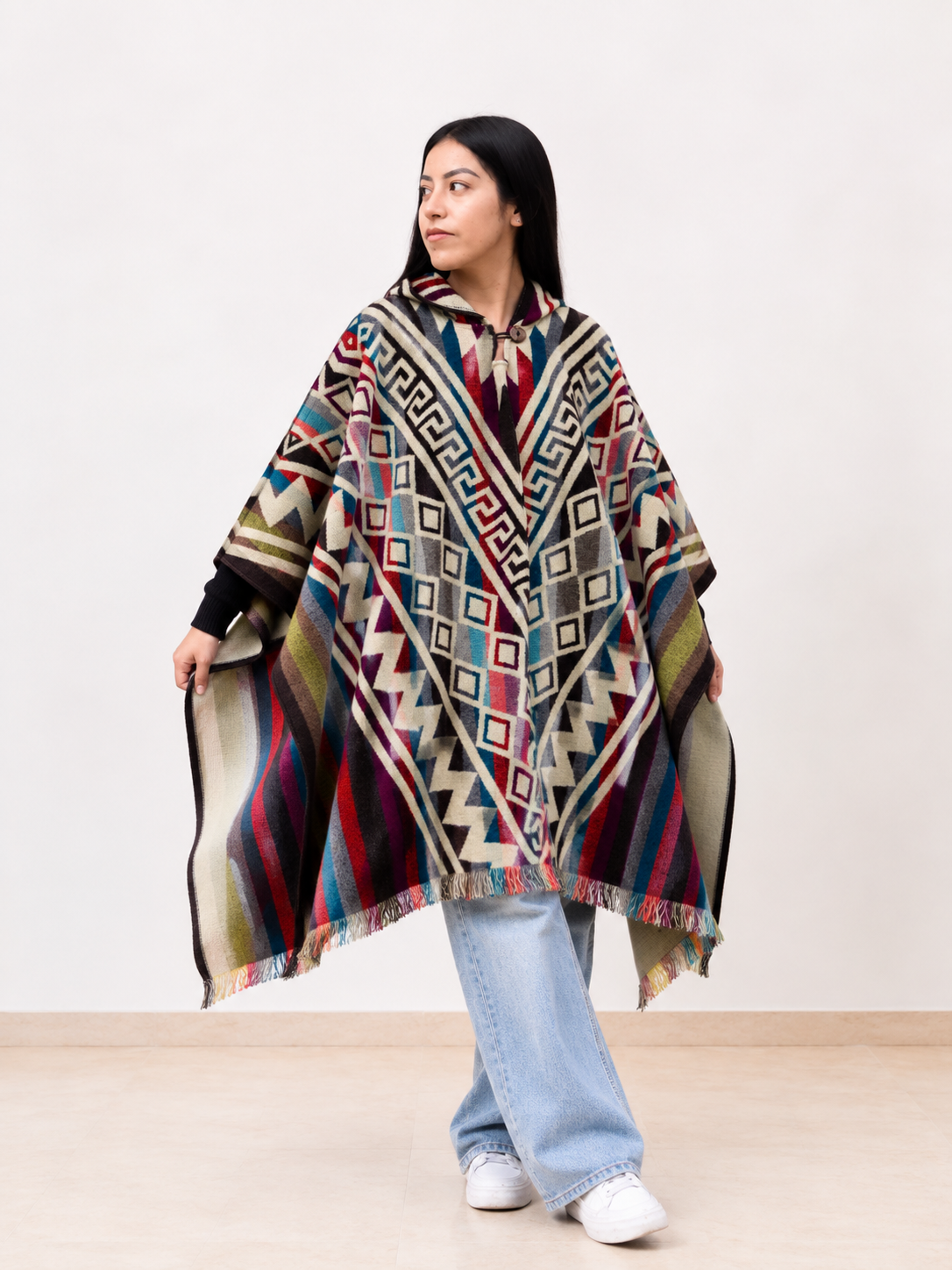 TINKU - Hooded Alpaca Wool Poncho