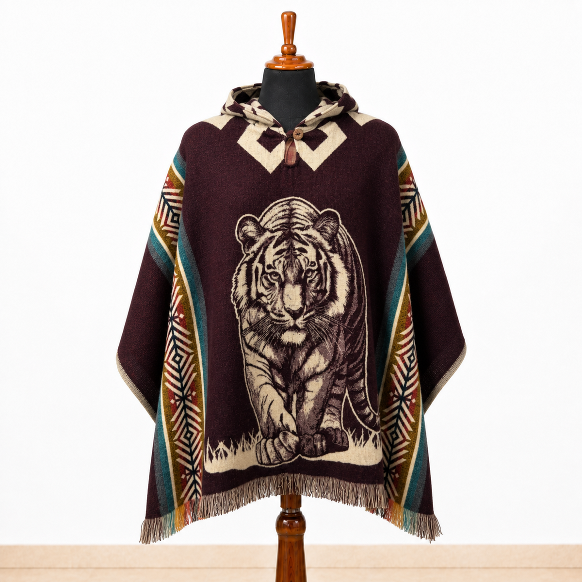 TIRI - Hooded Alpaca Wool Poncho