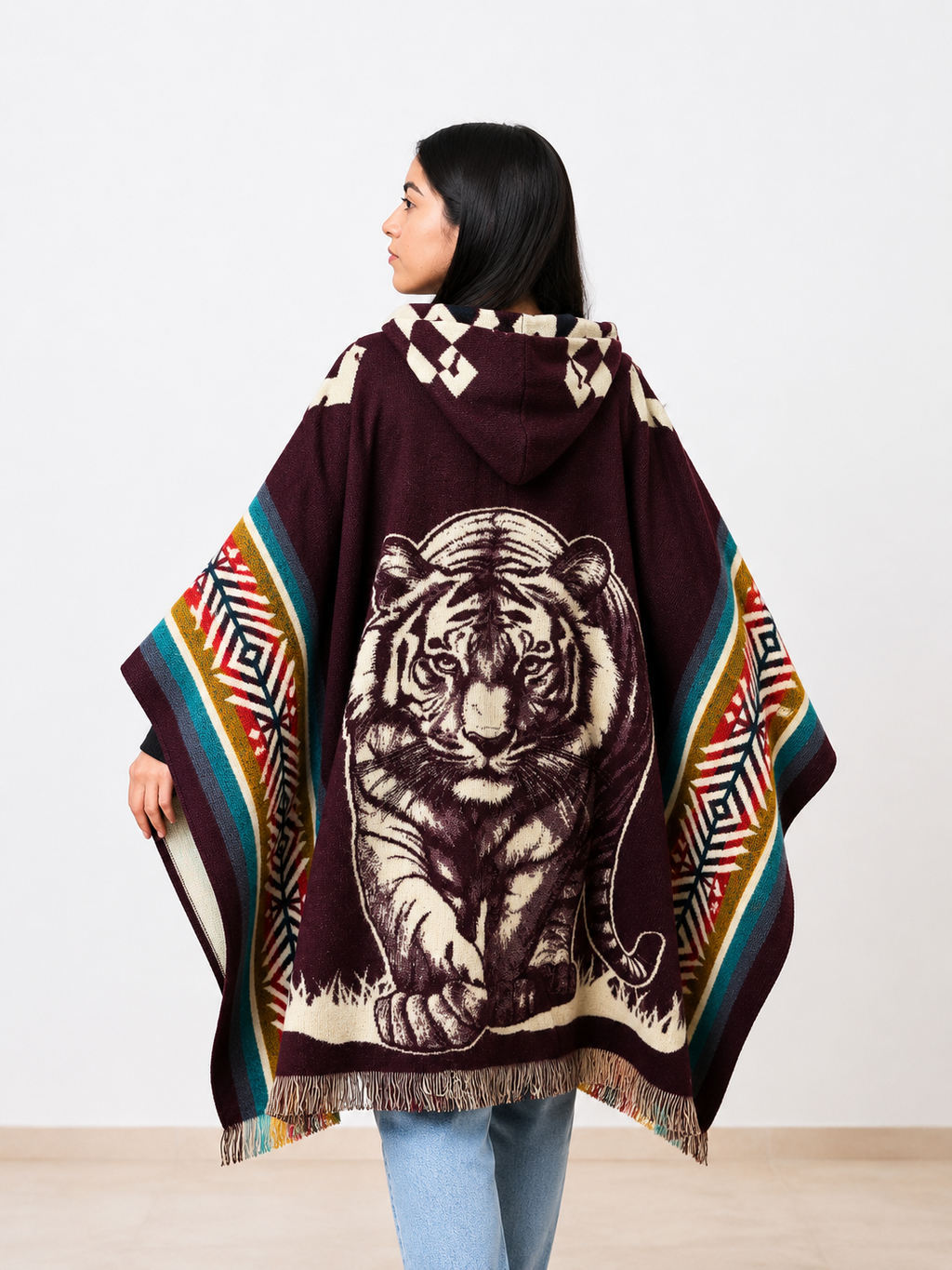 TIRI - Hooded Alpaca Wool Poncho