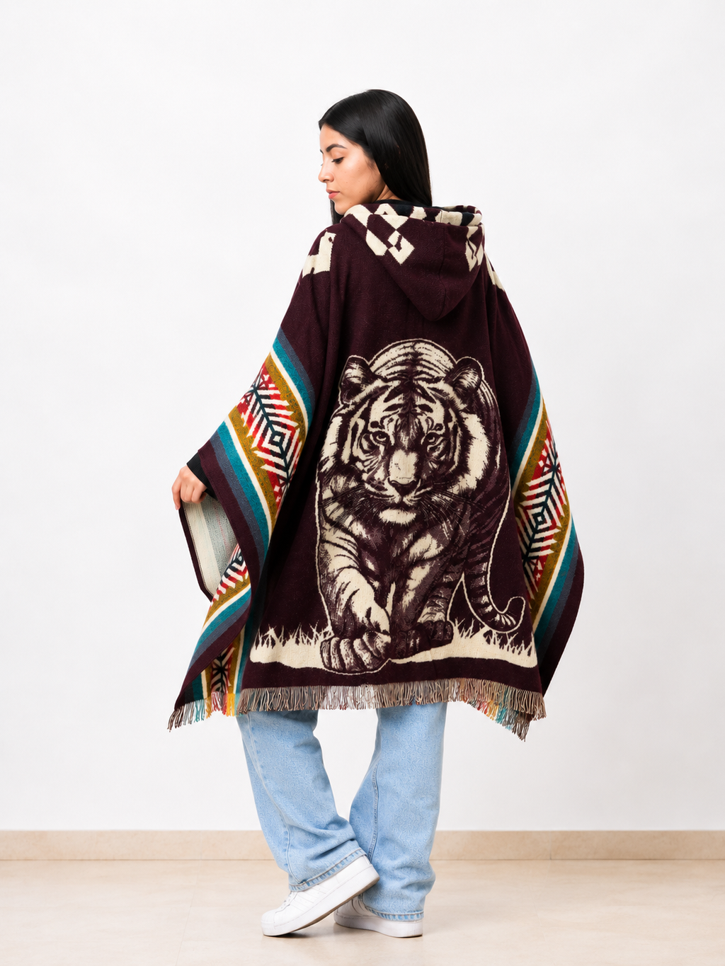 TIRI - Hooded Alpaca Wool Poncho