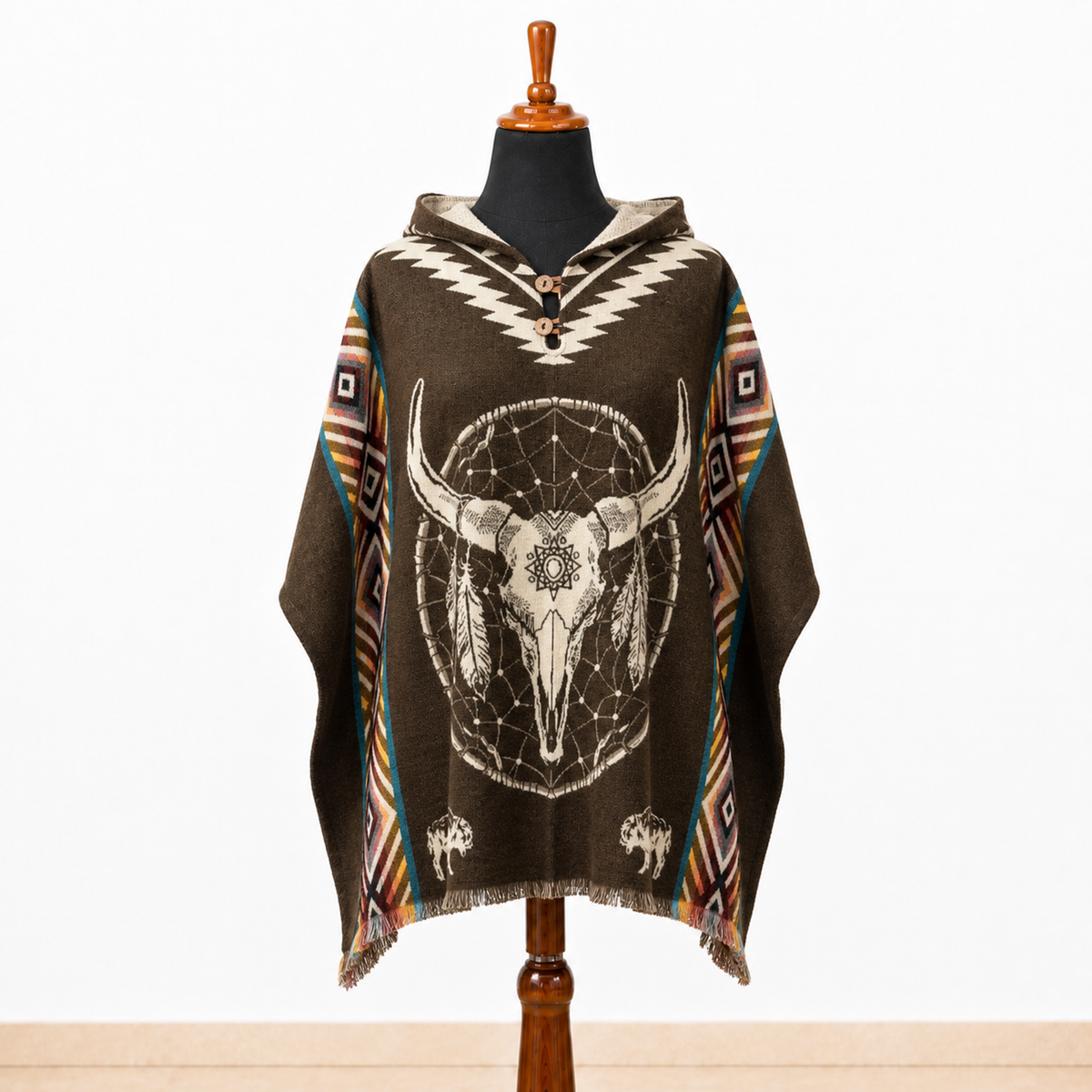 WAKRA - Hooded Alpaca Wool Poncho
