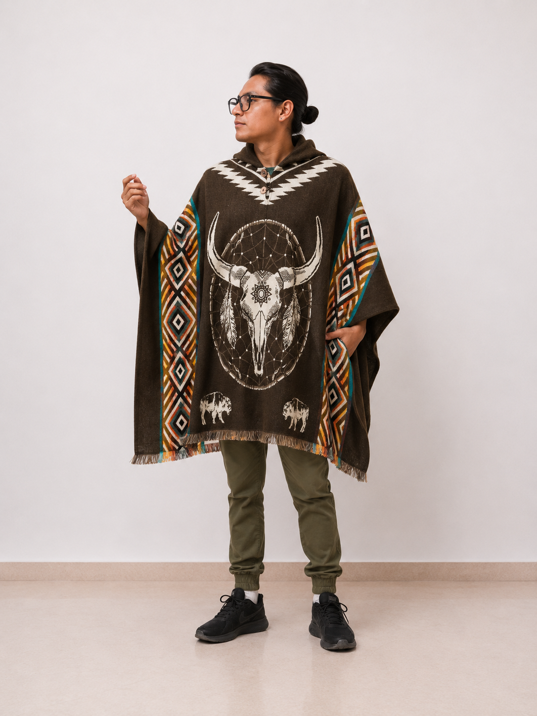 WAKRA - Hooded Alpaca Wool Poncho