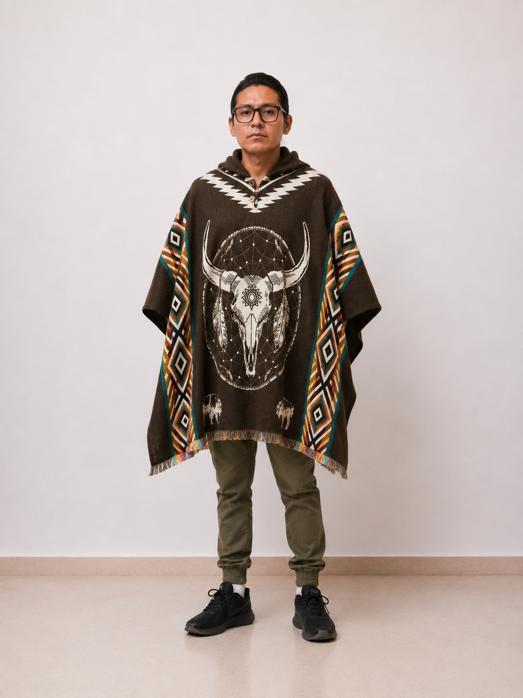 WAKRA - Hooded Alpaca Wool Poncho