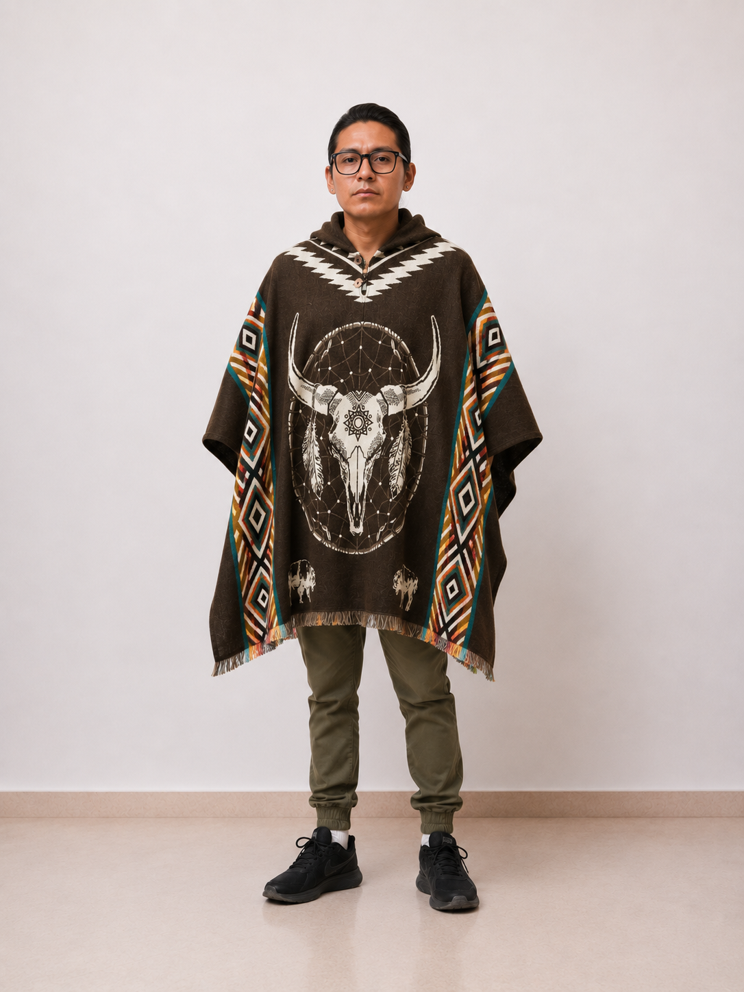 WAKRA - Hooded Alpaca Wool Poncho