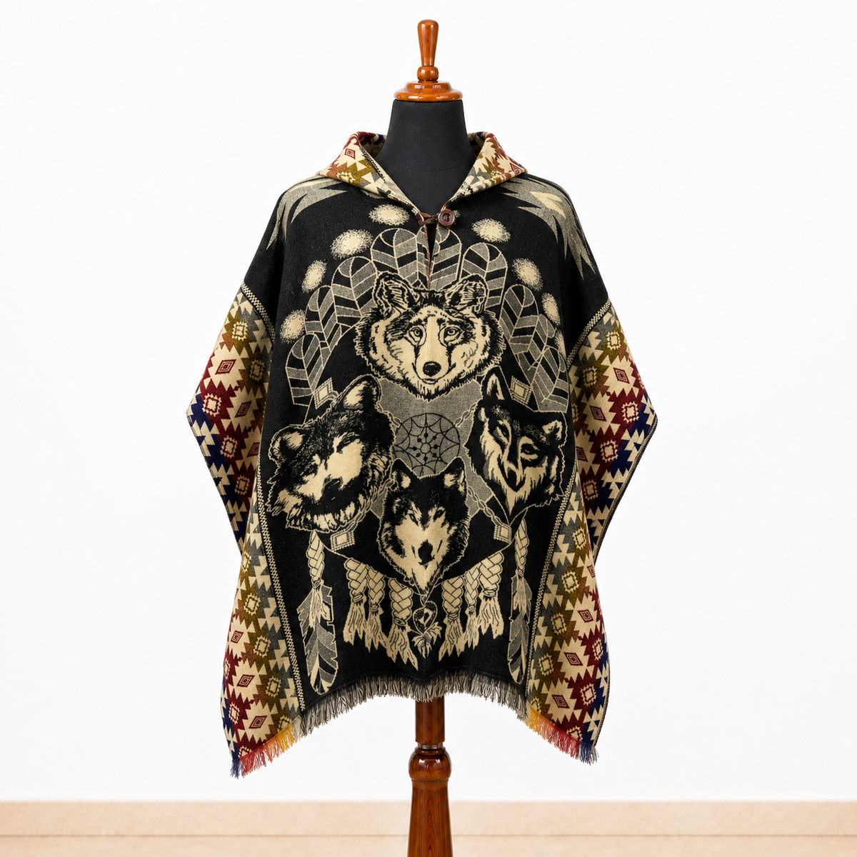 AMARU - Hooded Alpaca Wool Poncho